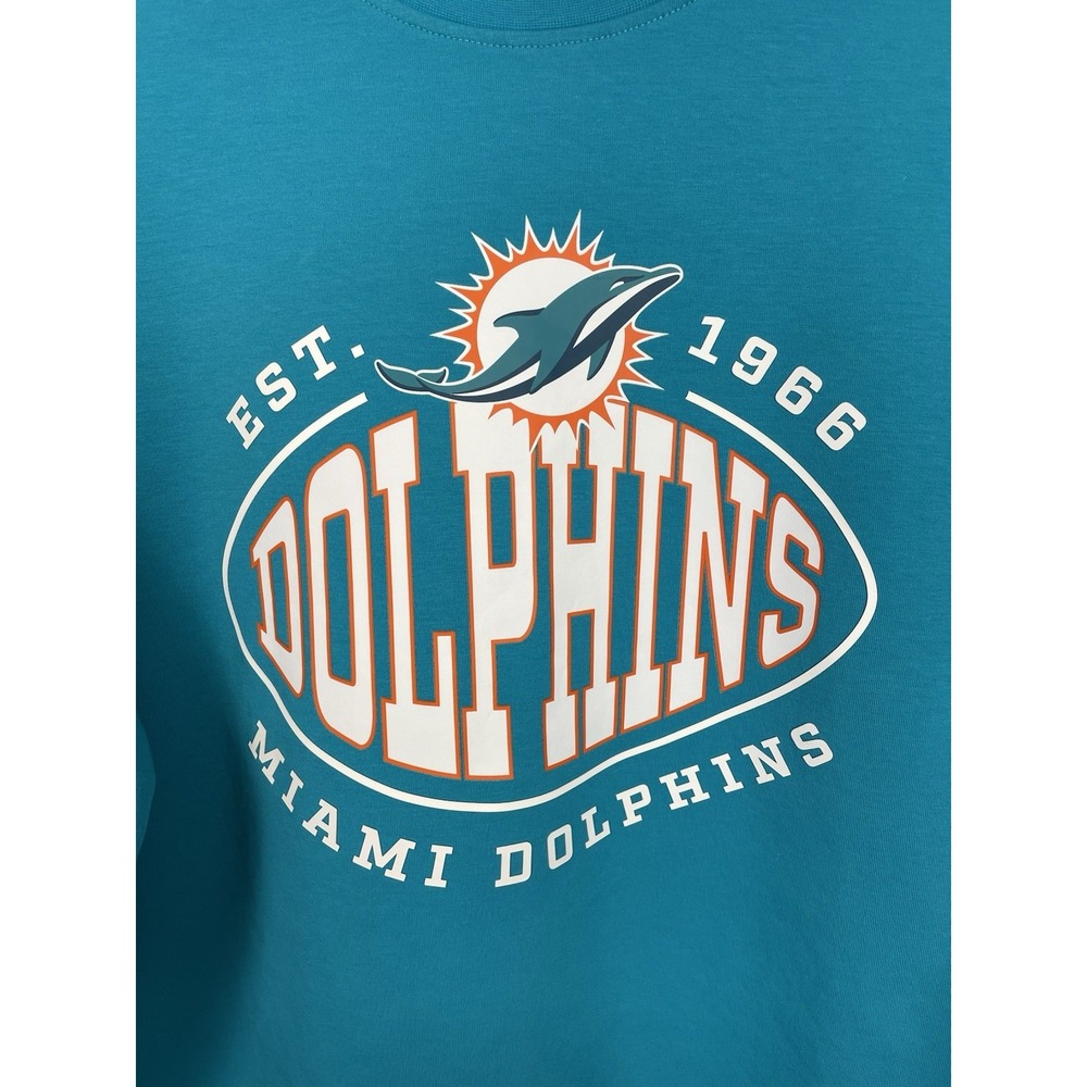 NEW Hugo Boss Miami Dolphins Sweatshirt Mens Large NFL Football Crewneck Blue - Picture 3 of 10